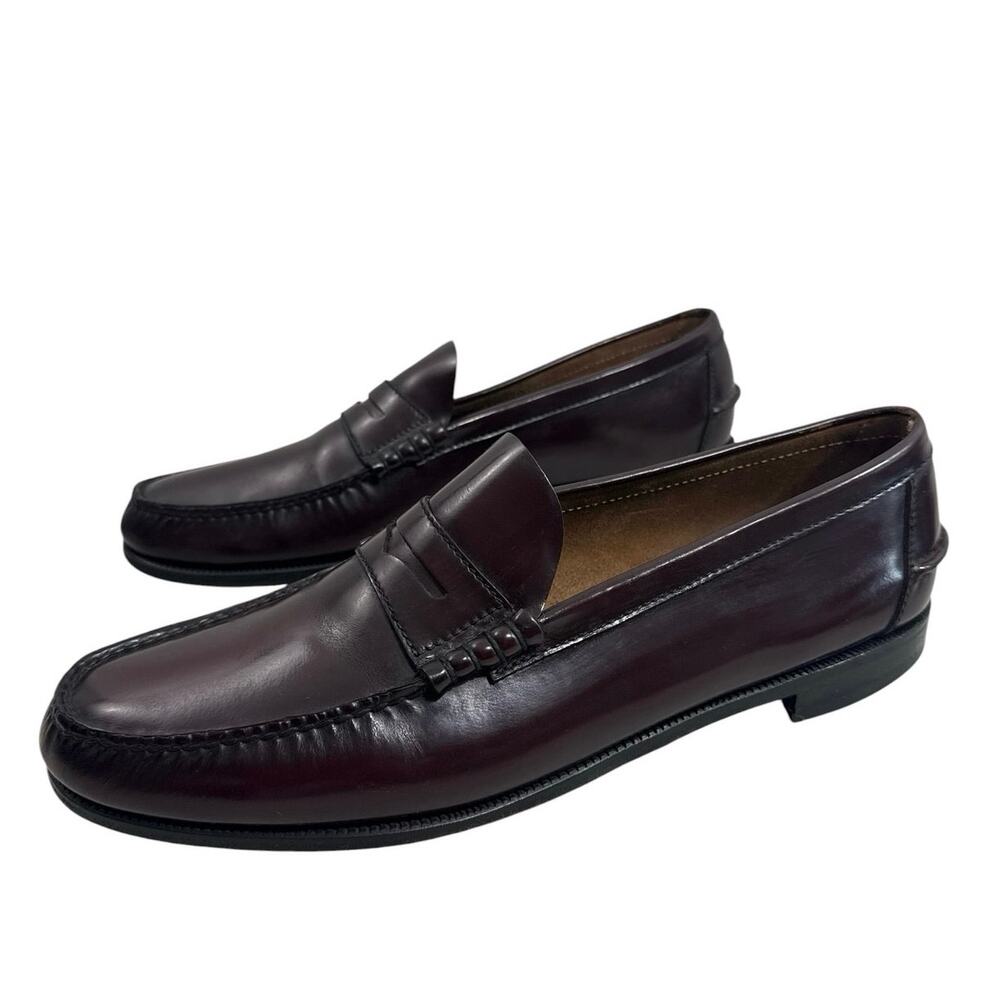 Florsheim Berkley Penny Loafers Burgundy Leather Size 15 D Classic Dress Shoes